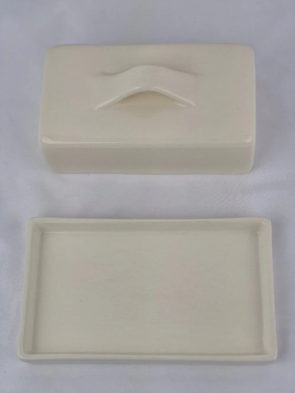 Pottery Barn Barbara Eigen Butter Dish Quarter Pound Tray and Lid